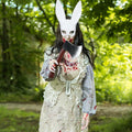 Breathffy Halloween Bunny Mask & Foam Axe Costume Accessories 14.57x10.63in by Deal US