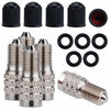 NQEUEPN 5pcs Double Seal Valve Stem Caps High Pressure Tire Valve Caps