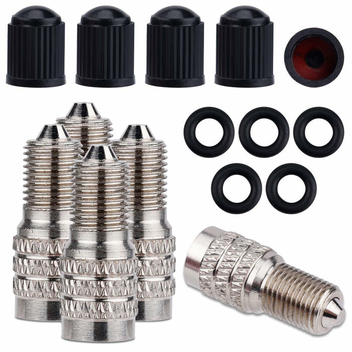 NQEUEPN 5pcs Double Seal Valve Stem Caps High Pressure Tire Valve Caps by Deal US