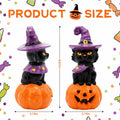 nuvagiki Light Up Black Cat Christmas Decor 8.2in Ceramic Indoor by Deal US