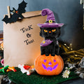 nuvagiki Light Up Black Cat Christmas Decor 8.2in Ceramic Indoor by Deal US