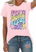 Mental Health Matters Shirt Women Suicide Awareness Tee Light Pink by Deal US