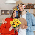 Maiteenly Halloween Couple Costume Set Painting Artist 8 Pcs Yellow Size Adult by Deal US
