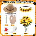 Maiteenly Halloween Couple Costume Set Painting Artist 8 Pcs Yellow Size Adult by Deal US