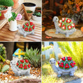 ENOU Solar Garden Turtle Statue Outdoor Patio Yard Decor Large Red Resin by Deal US
