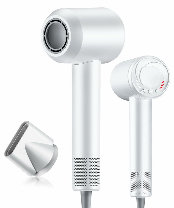 Meditoross Hair Dryer 140000 RPM High Speed Negative Ionic Thermo Control White by Deal US