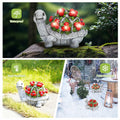 ENOU Solar Garden Turtle Statue Outdoor Patio Yard Decor Large Red Resin by Deal US