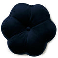 Xuyier Flower Shaped Velvet Throw Pillow 15in Black Floral Modern Decor by Deal US