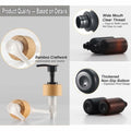 Amorettise Black Plastic Soap Dispenser Bottles 16.9oz 6 Pack Bamboo Pump by Deal US