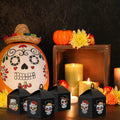 VIHOSE 12 Sets Day of The Dead Sugar Skull Masks Craft Kits Bulk Halloween Decor by Deal US
