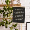 HRQKO Christian Numbers 6 24-26 Wall Art Poster Hanger Frame Black 12x16 by Deal US