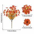 Guagb 12 Bundles Artificial Fall Flowers Faux Mums Silk Orange Yellow by Deal US