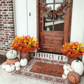 Guagb 12 Bundles Artificial Fall Flowers Faux Mums Silk Orange Yellow by Deal US