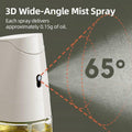 MDZF SWEET HOME Oil Sprayer 2 in 1 Olive Oil Dispenser 500ml White Glass by Deal US