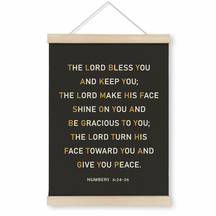 HRQKO Christian Numbers 6 24-26 Wall Art Poster Hanger Frame Black 12x16 by Deal US