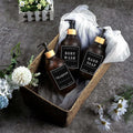 Amorettise Black Plastic Soap Dispenser Bottles 16.9oz 6 Pack Bamboo Pump by Deal US