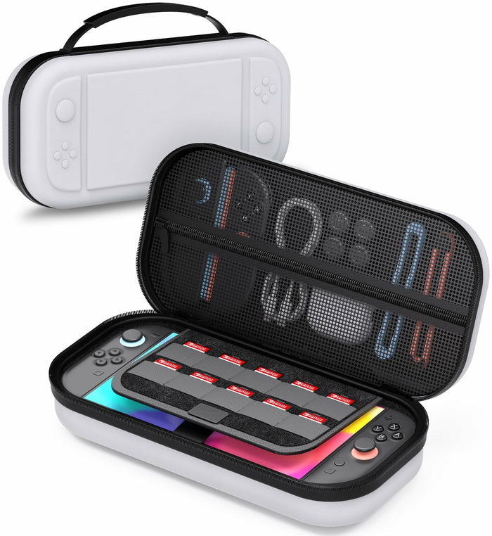 STARTRC GAMES Switch 2 Carrying Case Large Capacity PU Hard Travel Bag White by Deal US