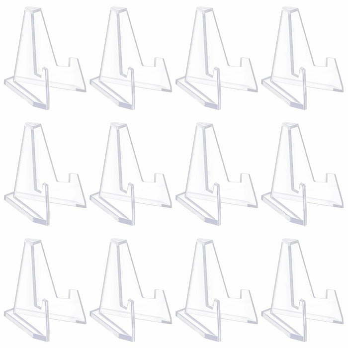 HiShutiao Acrylic Card Display Stand 2.68in White 12 Packs by Deal US