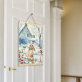 TAEDIN Christmas Poster Hanger 12x16 Bunny Watercolor Wooden Frame Decor by Deal US