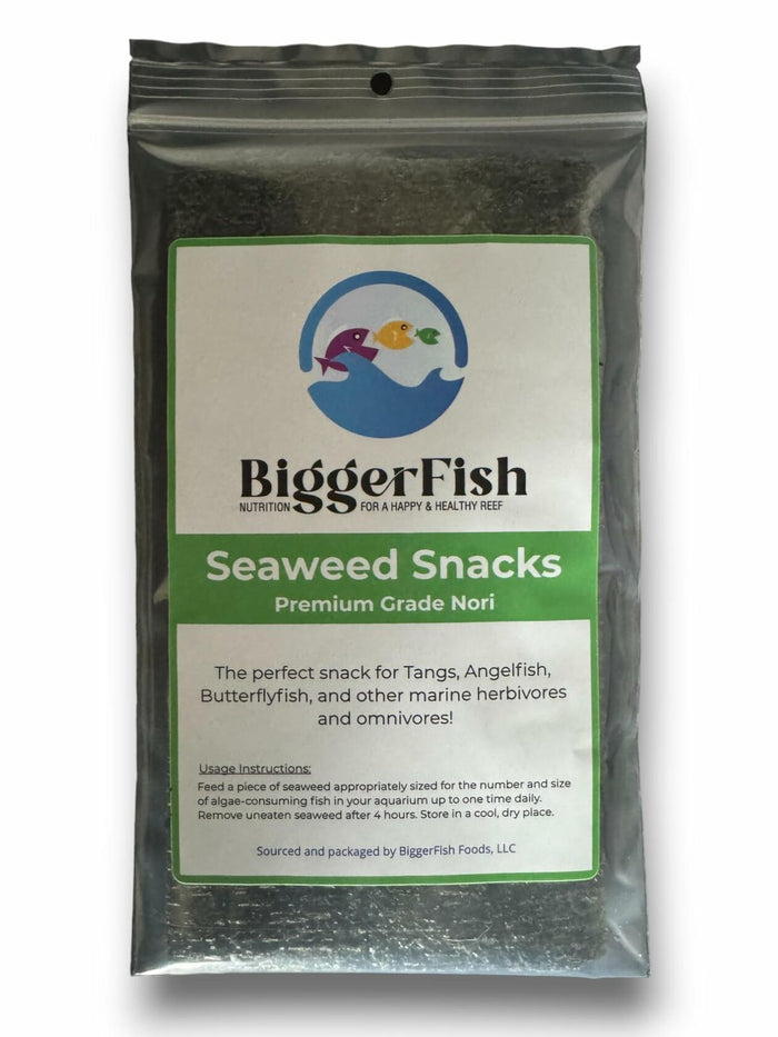 BiggerFish Seaweed Snacks Premium Green Nori Saltwater Fish 20 Half Sheets by Deal US