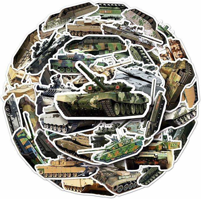 BIGZORO Waterproof Vinyl Tank Stickers Decals Pack 50 PCS by Deal US