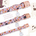 Faygarsle Halloween Dog Collar Pink Cotton Pumpkin Pattern Size S by Deal US