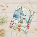 TAEDIN Christmas Poster Hanger 12x16 Bunny Watercolor Wooden Frame Decor by Deal US
