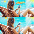 FantasyBear UV Protection Phone Umbrella Adjustable Suction Cup Stand Dark Blue by Deal US