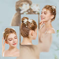 SHIYANG Handmade Camellia Floral Hair Clips White 1 Pair Copper SYFJ03 by Deal US
