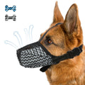 Mkerycww Dog Muzzle Air Mesh Breathable Soft Basket Adjustable Strap Grey XXL by Deal US