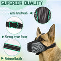 Mkerycww Dog Muzzle Air Mesh Breathable Soft Basket Adjustable Strap Grey XXL by Deal US