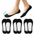 Soxbang 3 Pack No Show Socks Ball-of-Foot Cushion Ultra Low Cut Black Size 5-7.5 by Deal US