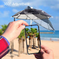 FantasyBear UV Protection Phone Umbrella Adjustable Suction Cup Stand Dark Blue by Deal US