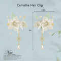 SHIYANG Handmade Camellia Floral Hair Clips White 1 Pair Copper SYFJ03 by Deal US
