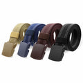 Sworew Men’s Tactical Nylon Belt Adjustable Web Non-Metal Buckle Khaki 54in by Deal US