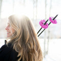 Stoke Tracks Mountain Lion Paw Ski Pole Baskets Hot Pink by Deal US