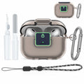 Nimuw Secure Lock Airpods Pro 1st/2nd Gen Case Soft TPU Clear Grey by Deal US