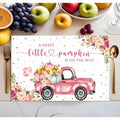 Andrain 50pcs Pumpkin Disposable Paper Placemats 11x17in Pink Flowers by Deal US