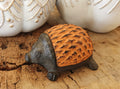 BSTWISH Iron Hedgehog Key Hider Outdoor Garden Decoration Red by Deal US