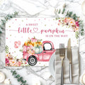 Andrain 50pcs Pumpkin Disposable Paper Placemats 11x17in Pink Flowers by Deal US