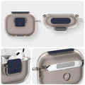 Nimuw Secure Lock Airpods Pro 1st/2nd Gen Case Soft TPU Clear Grey by Deal US