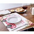 Andrain 50pcs Pumpkin Disposable Paper Placemats 11x17in Pink Flowers by Deal US