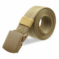 Sworew Men’s Tactical Nylon Belt Adjustable Web Non-Metal Buckle Khaki 54in by Deal US