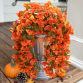 HyeFlora Bougainvillea Artificial Hanging Flowers 2pcs Orange UV Resistant by Deal US