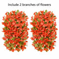 HyeFlora Bougainvillea Artificial Hanging Flowers 2pcs Orange UV Resistant by Deal US