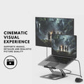 QFI-Cyber 360° Portable Laptop Docking Station USB C Hub 4K HDMI RJ45 Gray by Deal US