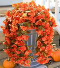 HyeFlora Bougainvillea Artificial Hanging Flowers 2pcs Orange UV Resistant by Deal US