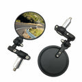 SPNUVR Universal 3.08" Round Folding Bar End Motorcycle Mirrors Black by Deal US