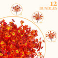 INXUGAO Artificial Mums Fall Flowers UV Resistant 9.7x9.7x13.7in B-red by Deal US