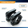Marcy Olympic Barbell Lock Collar Clips 2-inch Nylon Resin Black OBC-8BK by Deal US